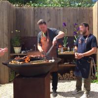 Grade do ASSADO de Rusty Wood Fire Pit Outdoor Cooking Steel do aço de Corten