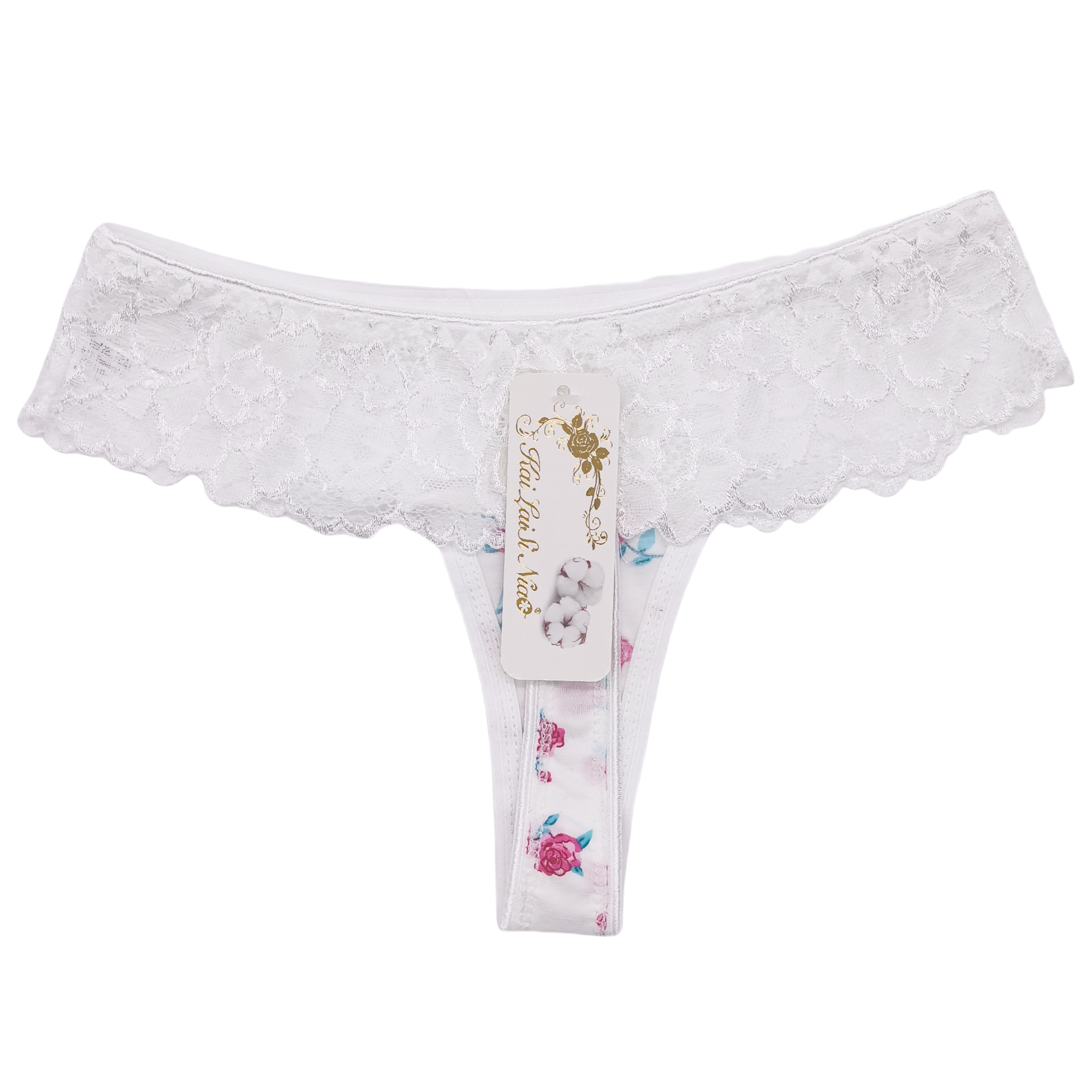New Arrival Women Thongs G-String Printing Flowers Thong Panties Women Wholesale Underwear Ladies
