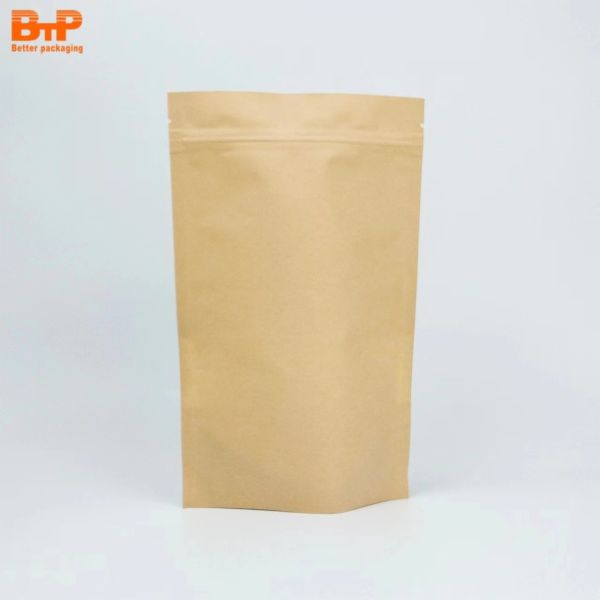 Custom Printed Stand up Kraft Paper Recyclable Ziplock Heat Sealable Pet Food Packaging Doypack Pouches Mylar Bags With Window