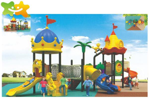 Outdoor Playground Equipment Kids Outdoor Plastic Slide With Climbing Net