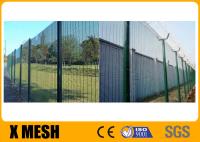 Tipo alto da escalada 3m dos padrões revestidos verdes de Mesh Fencing ASTM do metal do aeroporto anti