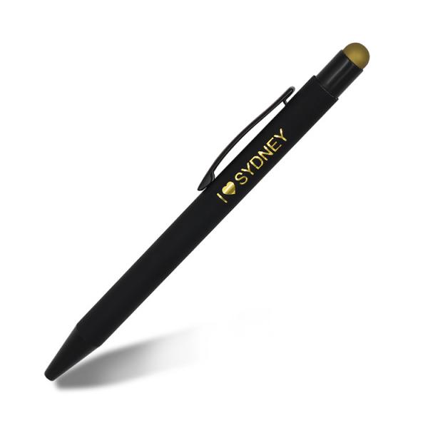 Wholesale Custom Logo Metal Touch Screen Ball Pen Soft Rubber Colorful Stylus Pen