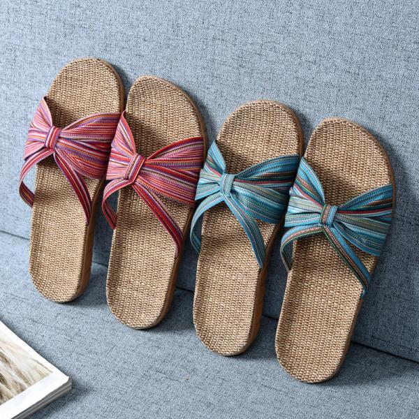 Indoor Womens Open Toe House Slippers Casual Slides Shoes Anti Skid Sole