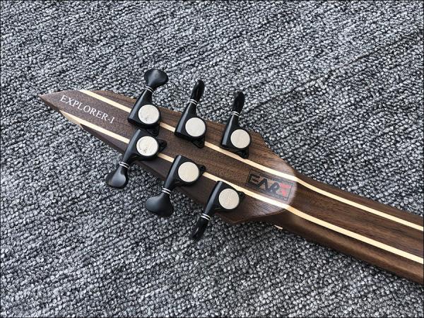 Custom Earts Electric Guitar with African Mahogany Body Black Hardware