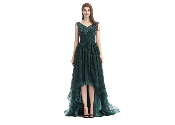 Elegant V Neck Applique Beautiful Prom Dresses Soft And Romantic For Wedding