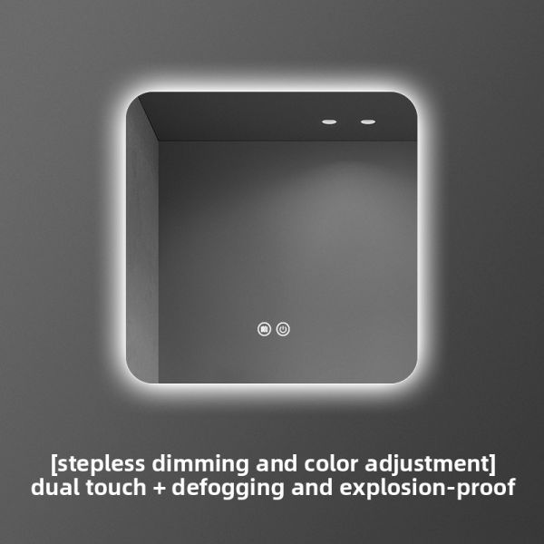 Premium Modern Luxury LED Bath Mirror Touch Switch Elegant Square Design for Hotels Elegant Apartments Hot Selling for Washrooms