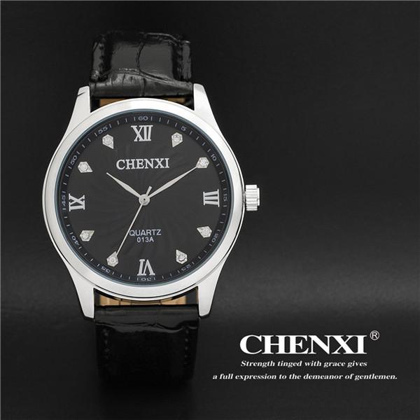 Hot Top Brand OEM Custom Logo Cow Leather Watches Cheap Stainless Steel Case Back Leather Watches Man
