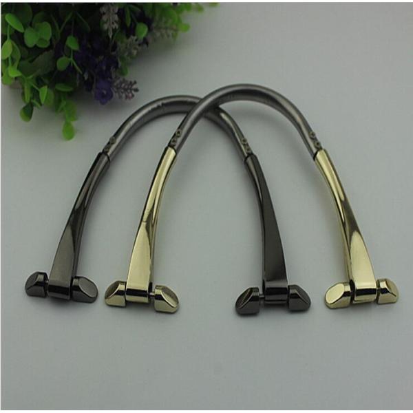 Hot selling metal accessories light gold 190 mm length zinc alloy handbag handle