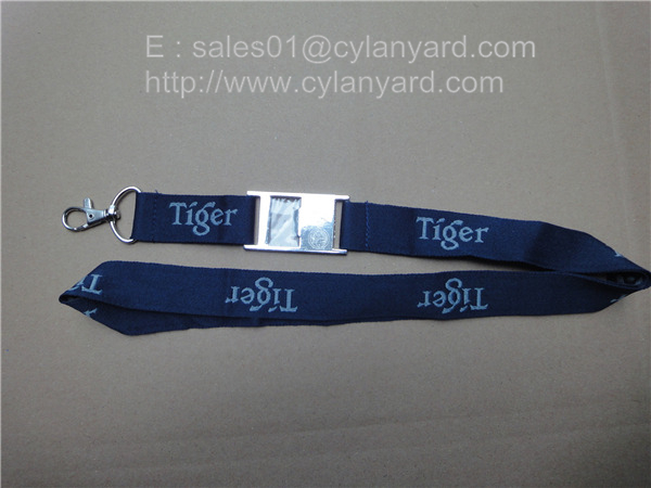 Camping lanyard with metal bottle opener, hiking strap with metal beer opener,