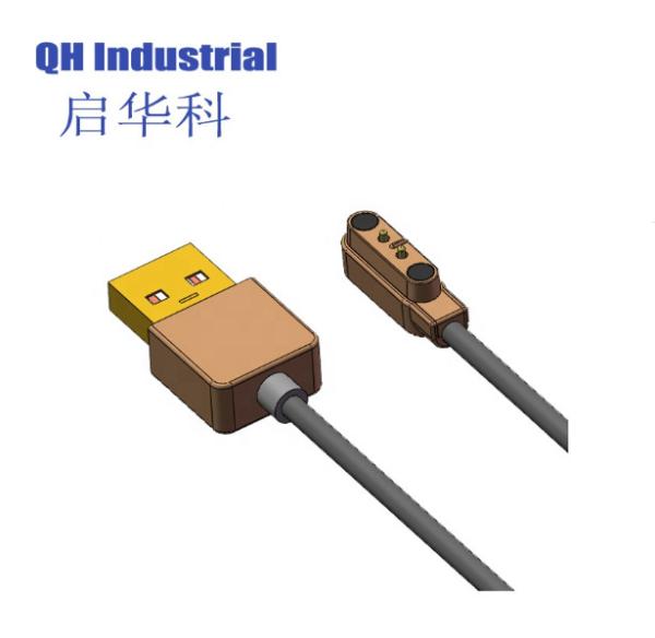 2Pin 4.0mm Pitch without Positioning Point 1mm 2mm 3mm 4mm Male Smart Watch Smart Device Magnetic Power USB Connector
