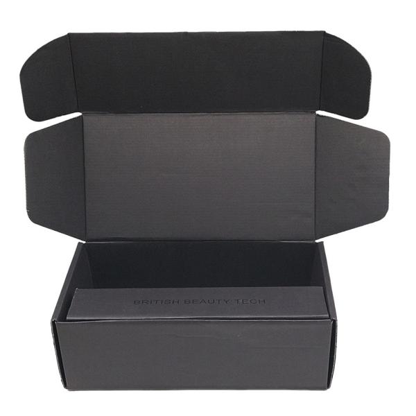 Personal Care Corrugated Paper Box , Black Printed Mailer Boxes With Insert