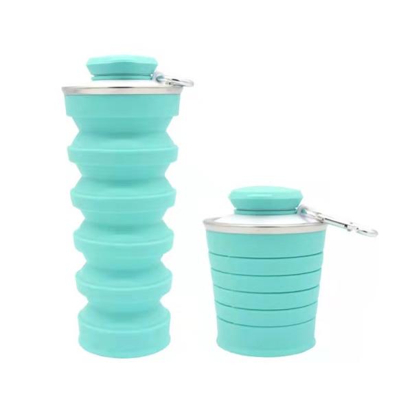 Food Grade Silicone Foldable Water Bottles Collapsible 500ml