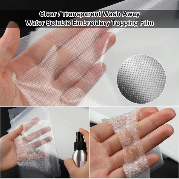 Wash Away Embroidery Stabilizer Water Soluble Embroidery Topping Film Transparent Water Soluble Stabilizer