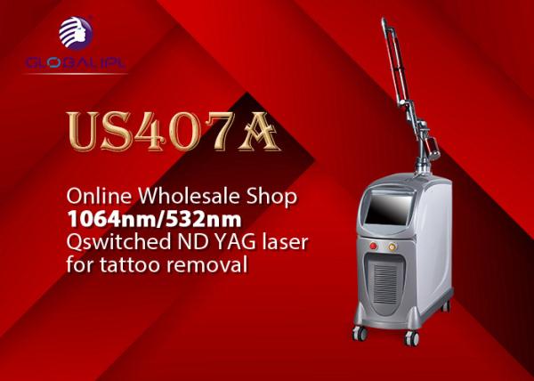 1064nm 532nm Sapphire Q Switch Tattoo Removal Machine 1500mj Pulse Energy