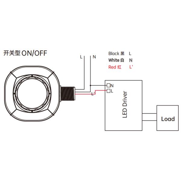 120V 347V External PIR Sensor UL FCC Certificated ON OFF Versions