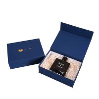 Navy Blue Custom Luxury Cosmetic Packaging  Gift Boxes For Perfume Glass Bottle