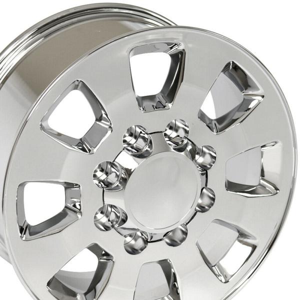 18 Rims Chevy Silverado HD 3500 8 Lug 8x6.5 Polished Wheels Rims 5501