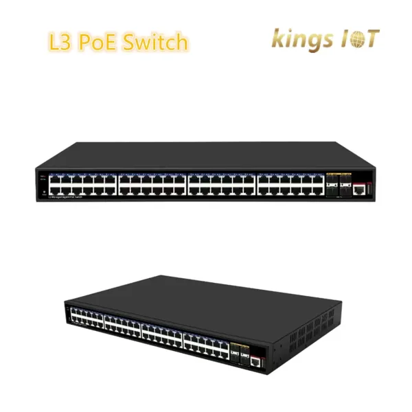 52 Port L3 Managed Poe Switch with 10g Uplink Ports and High Speed Network IC and The Most Stable Poe Chips