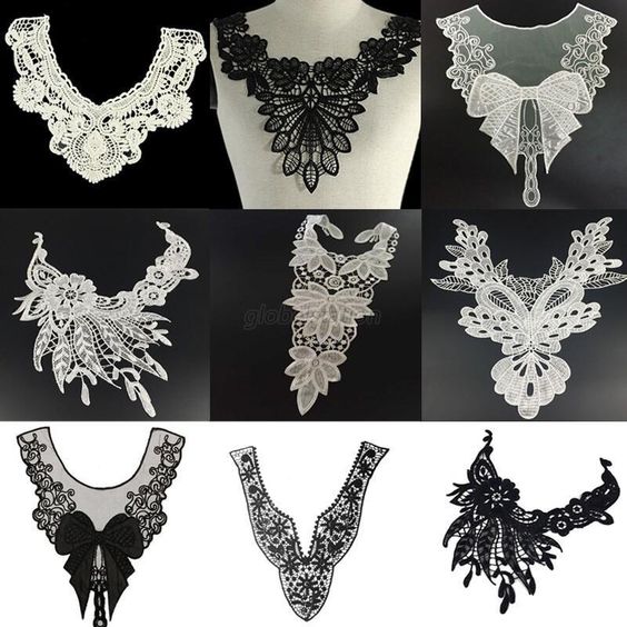 Химический Applique шнурка гипюра, обхватывает украшенный Applique шнурка свадьбы
