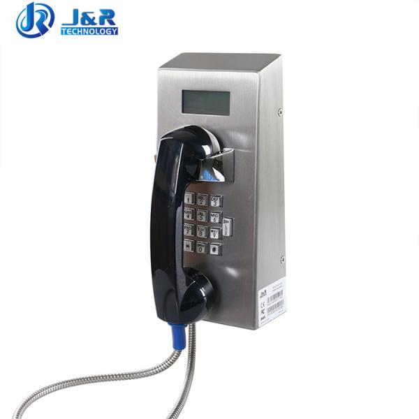 Telefone resistente do vândalo impermeável da emergência com LCD para a prisão