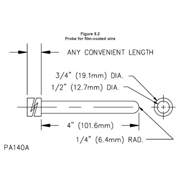 UL398 Fig 8.2 Test Finger Probe for Film - coated Wire