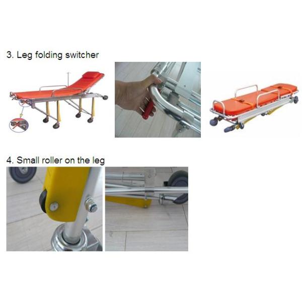 Adjustable Back Ambulance Stretcher Trolley Automatic Loading Stretcher With Lock (ALS-S003)