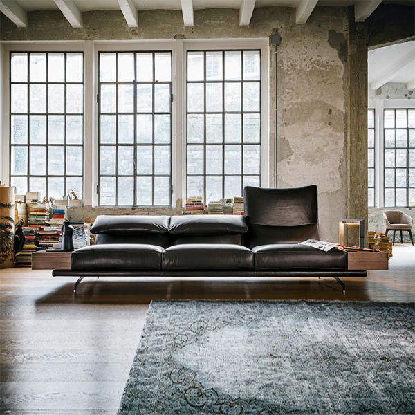 Italian Minimalist Large Apartment Living Room Luxury Sofa Genuine Light Luxury Cowhide Leather Curved Special-shaped Corner