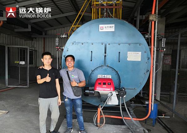 1000 Kgh Diesel Powered Industrial Steam Boiler For Food Processing Automatic PLC Control