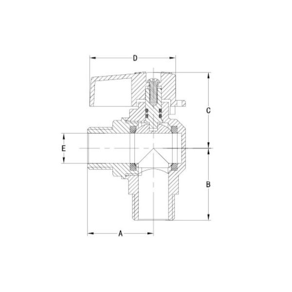 Válvula de bola de gas de latón M1/2