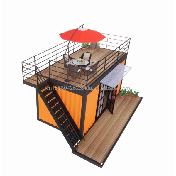 Hôtel 20 pieds Container portable Boutique de vêtements Café préfabriqué Magasin mobile Entrepôt