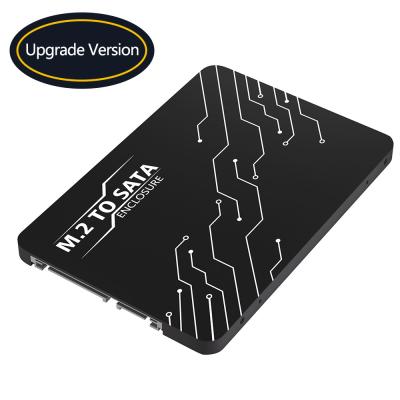 SSD Enclosure M.2 SATA SSD B KEY para SATA3.0 2.5inch Adaptador Converter 7mm Alumínio Case Black Box para 2230 2242 2260 2280 M2 SSD