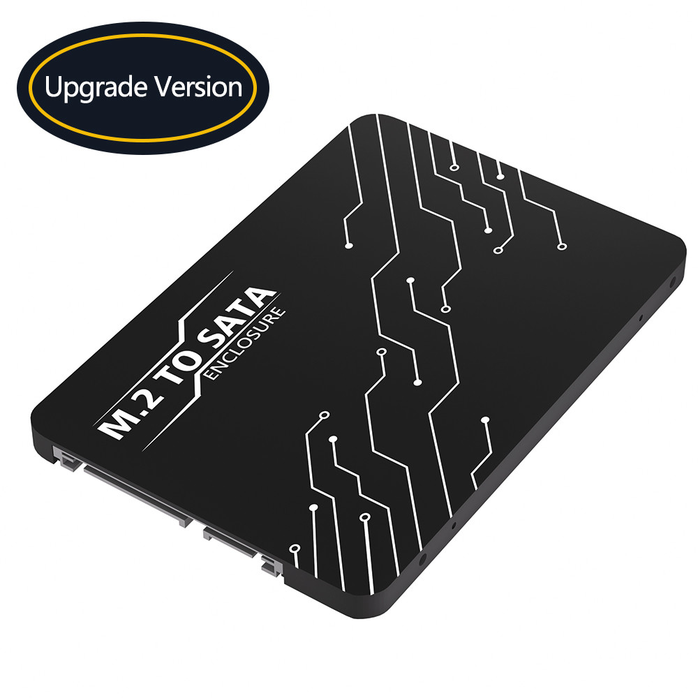 SSD корпус M.2 SATA SSD B Ключ к SATA3.0 2,5 дюймовый адаптер конвертер 7 мм алюминиевый корпус Черный ящик для 2230 2242 2260 2280 M2 SSD