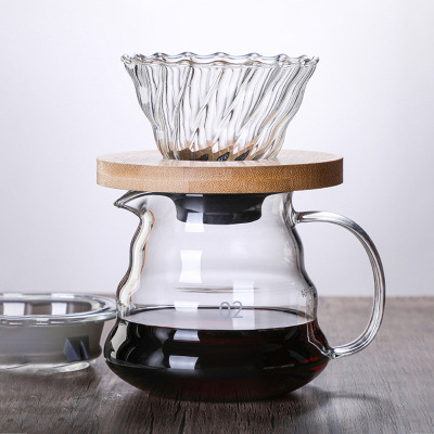Borosilicate Glass Coffee Pot Cloud Shape Modern Design Clear Glass Tea Maker 500ml