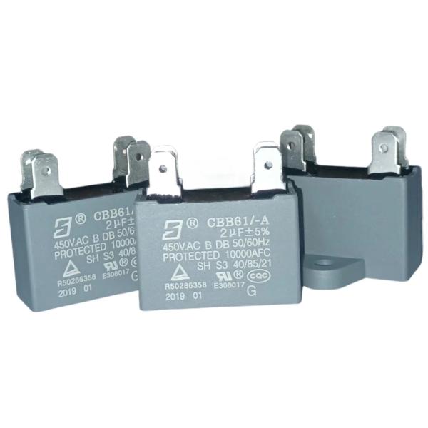 Capacitor à prova de explosão CBB61 450V 2.0UF S3 Capacitor de ventilador industrial da classe B