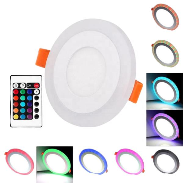 High CRI Ra 80 Round Aluminum Body Dual Color Panel Light for Home/Living Room/Hotel