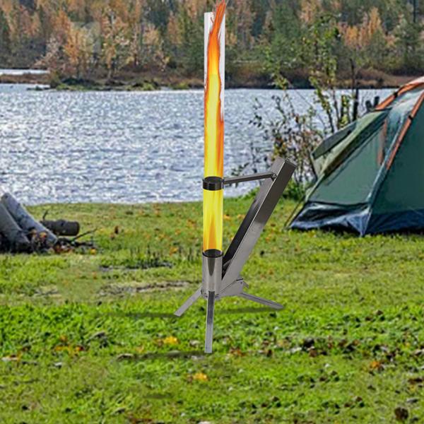 Outdoor Stainless Steel Pellet Burning Stove With High Temperature Resistant Glass