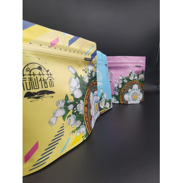 Digital Printing High Barrier Tea Packaging Pouch Tea Stand Up Pouches