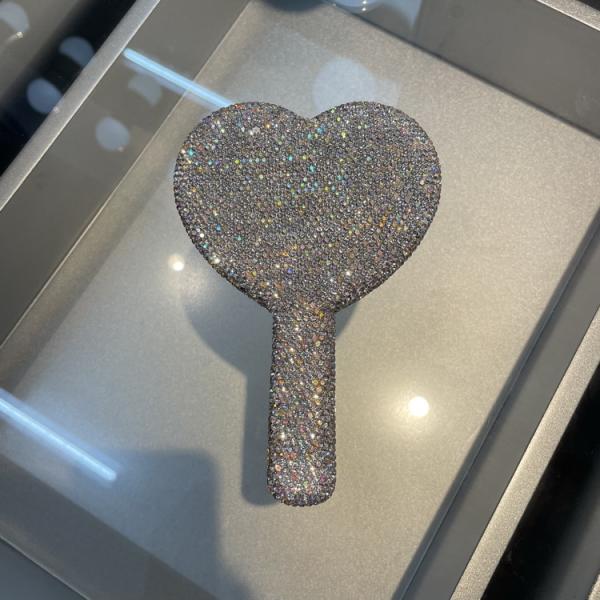 Small Diamond Makeup Portable Magnifying Mirror Light Up For Travel