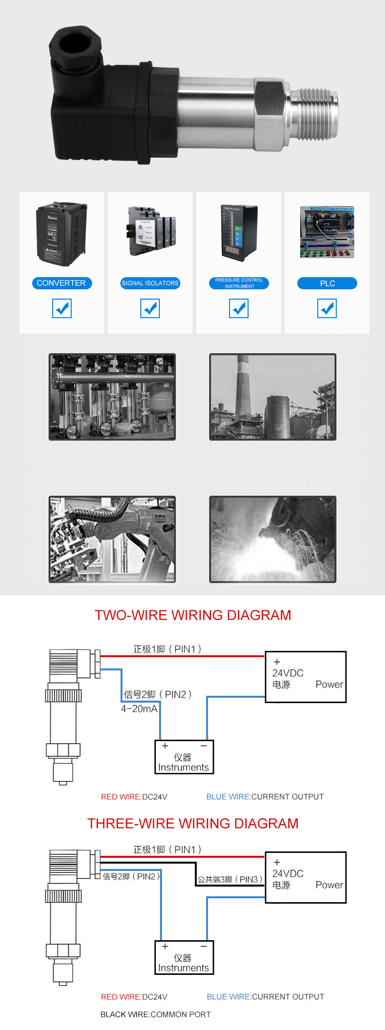 SD-802 Super Miniature Pressure Transmitter for High Temperature Liquids and Air