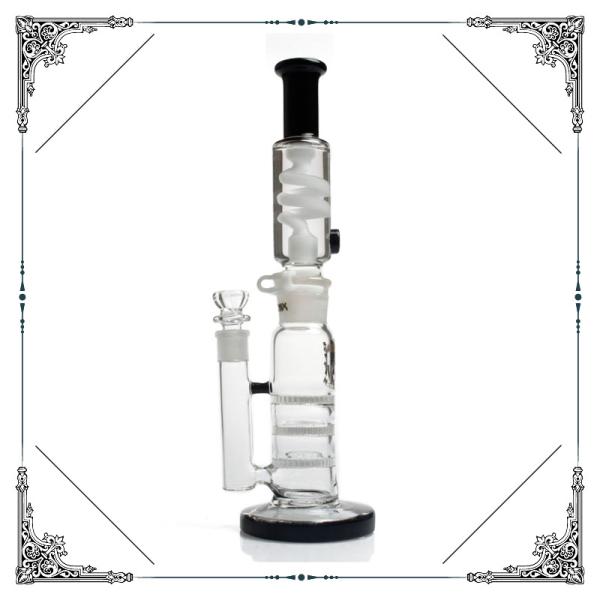 Custom 10 Inch Glass Bong Smoking With Triple Honeycomb Perc