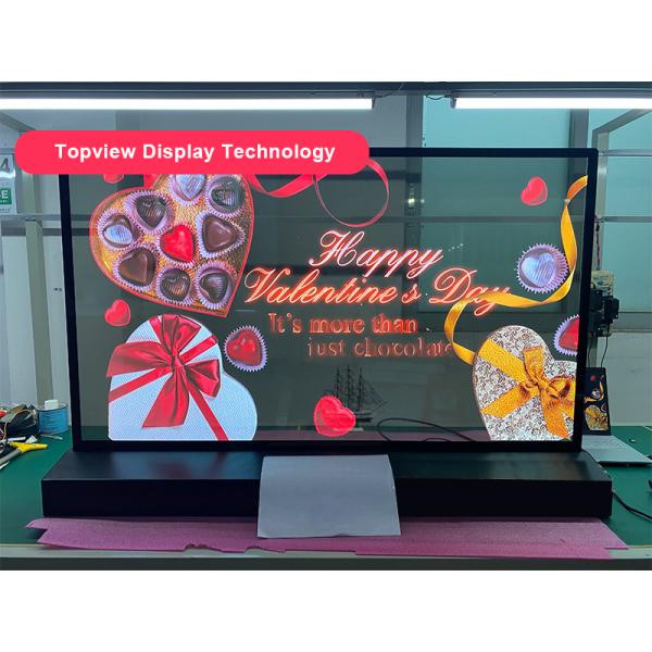 Стена Freestanding 55inch прозрачного дисплея рекламы экрана касания OLED видео-