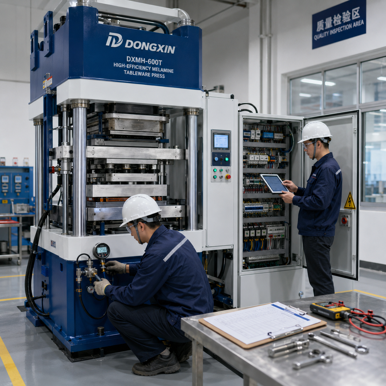 Automatic High Efficiency Melamine Press Machine For Tableware