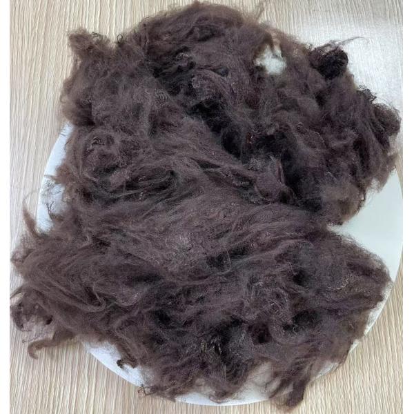 non siliconized Recycled Polyester Fiber 1.5D 38mm Dark Coffee