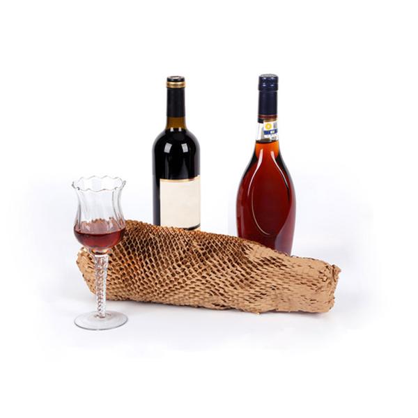 Custom Size&Color Wine Bottle Protector Packaging Honeycomb Paper Sleeve Wrap Protector Bottle Honeycomb Paper Sleeve