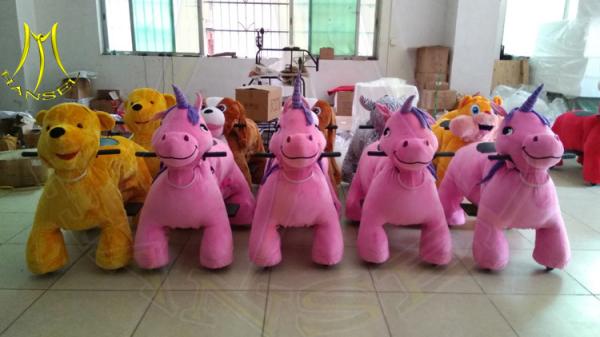 Hansel Hot selling shopping mall electric mountable animal plush ride