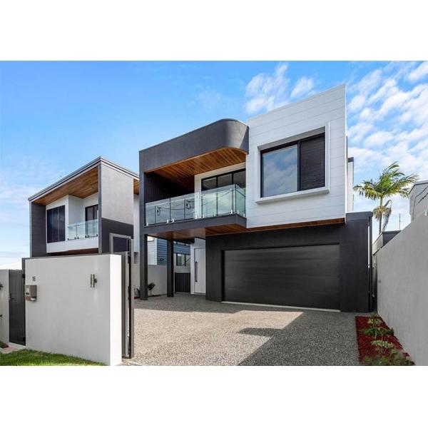 Виды на город светлого дома виллы железного каркаса Prefab роскошные и восхитительные