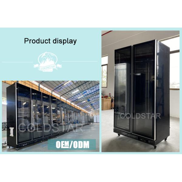 Fan Cooling Glass Door Upright Refrigerator For Sell Monster Energy Drink Display Fridge