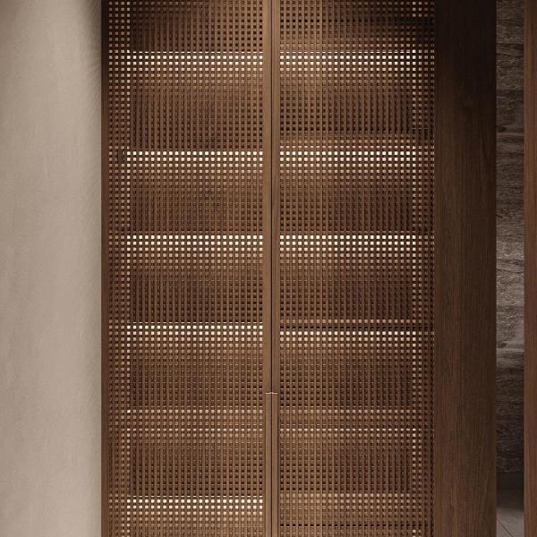 Minimalism Style Wood Veneer Wooden Kitchen Cabinet Modular Kitchen