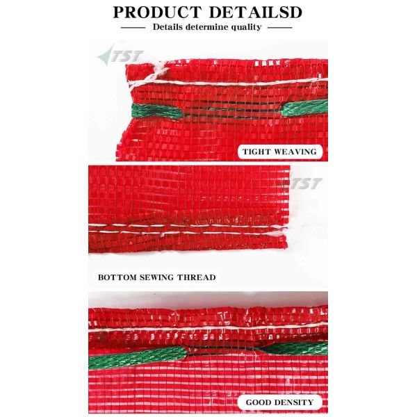 25KGS 30KG  Red Tubular Mesh Net Bag For Harvest Agricultural  Product