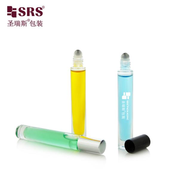 10 мл толщины стеклянные тяжелые парфюмерные бутылки с блестящей металлической крышкой